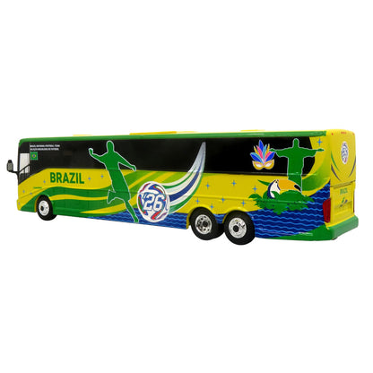 Van Hool CX-45 Coach Bus "Brazil National Football Team" Yellow and Green with Graphics "International Federation of the Global Game" Series Limited Edition to 504 pieces Worldwide 1/87 (HO) Diecast Model by Iconic Replicas by Iconic Replicas