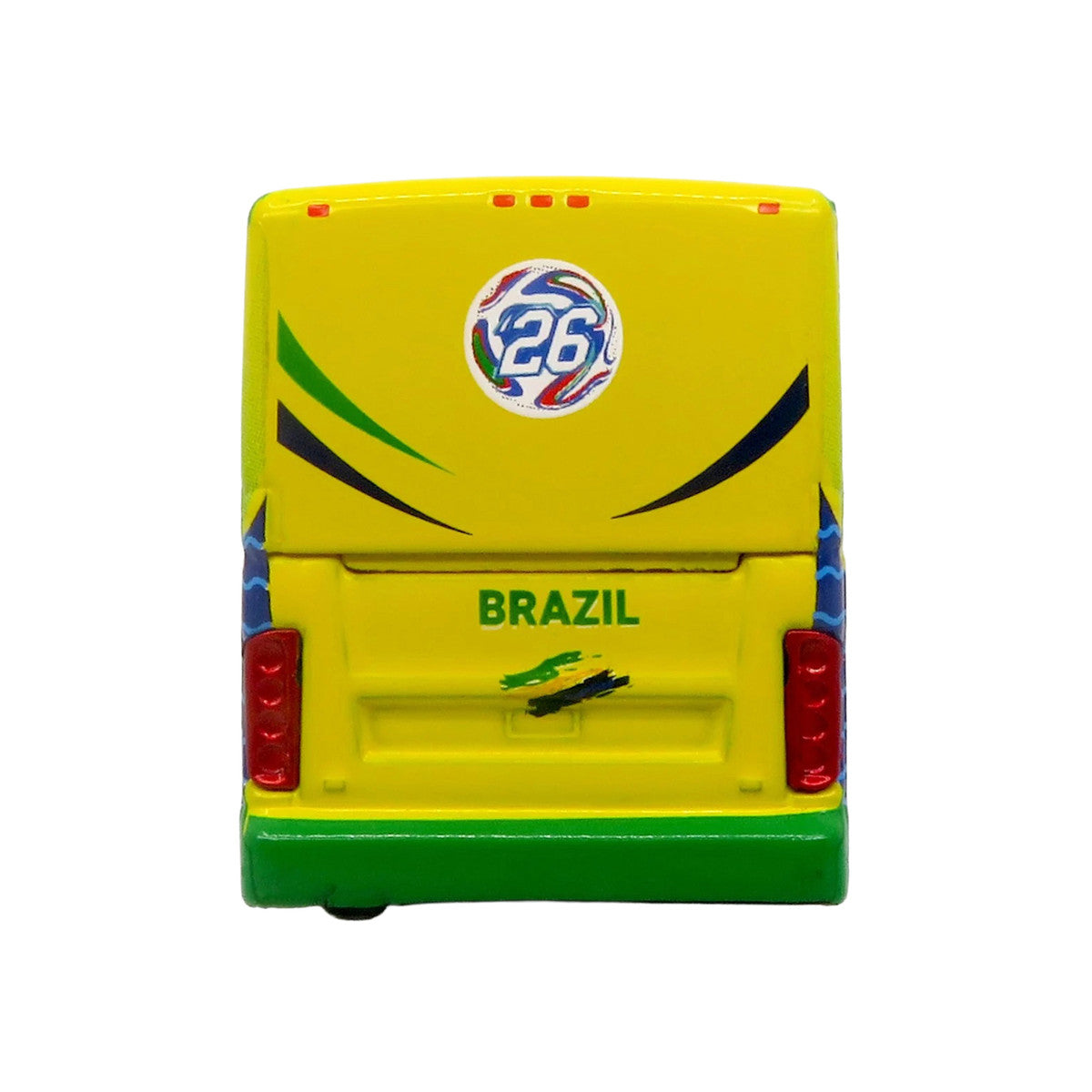 Van Hool CX-45 Coach Bus "Brazil National Football Team" Yellow and Green with Graphics "International Federation of the Global Game" Series Limited Edition to 504 pieces Worldwide 1/87 (HO) Diecast Model by Iconic Replicas by Iconic Replicas
