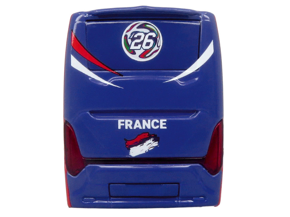 Scania Touring HD Coach Bus "France National Football Team" Blue with Graphics "International Federation of the Global Game" Series Limited Edition to 504 pieces Worldwide 1/87 (HO) Diecast Model by Iconic Replicas by Iconic Replicas