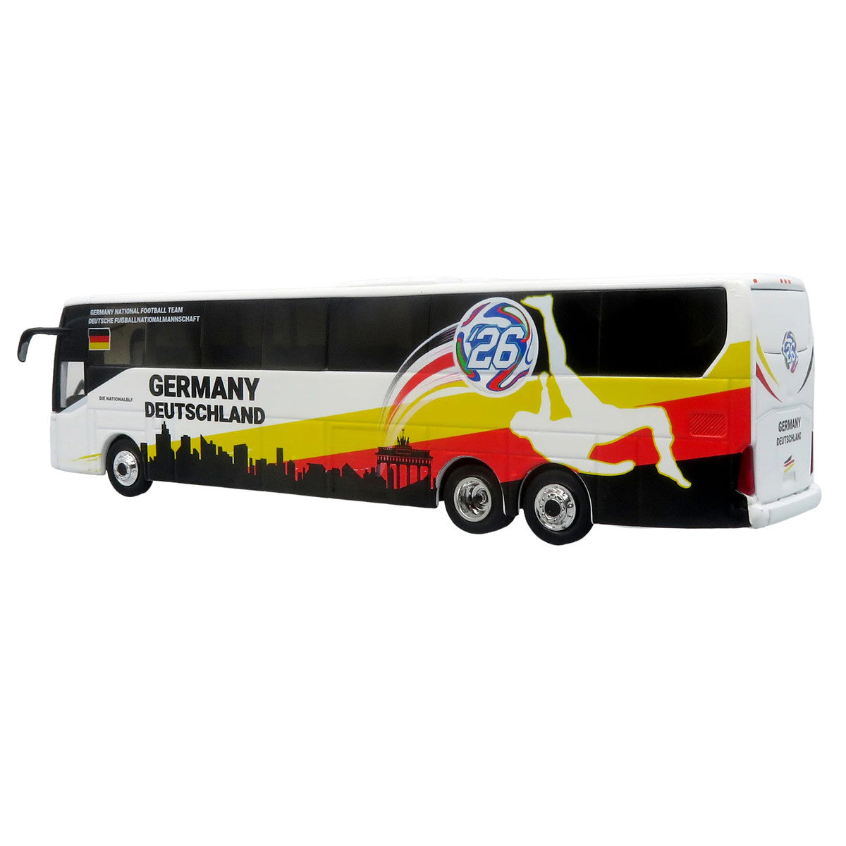 Daimler Tourrider Coach Bus "Germany National Football Team" White with Graphics "International Federation of the Global Game" Series Limited Edition to 504 pieces Worldwide 1/87 (HO) Diecast Model by Iconic Replicas by Iconic Replicas