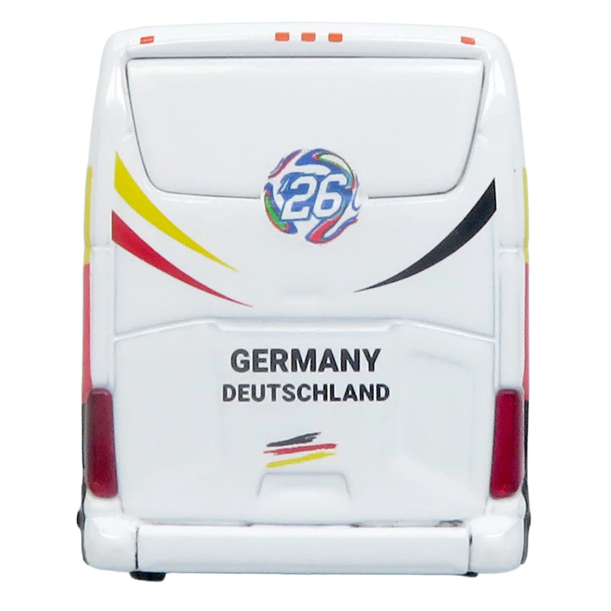 Daimler Tourrider Coach Bus "Germany National Football Team" White with Graphics "International Federation of the Global Game" Series Limited Edition to 504 pieces Worldwide 1/87 (HO) Diecast Model by Iconic Replicas by Iconic Replicas