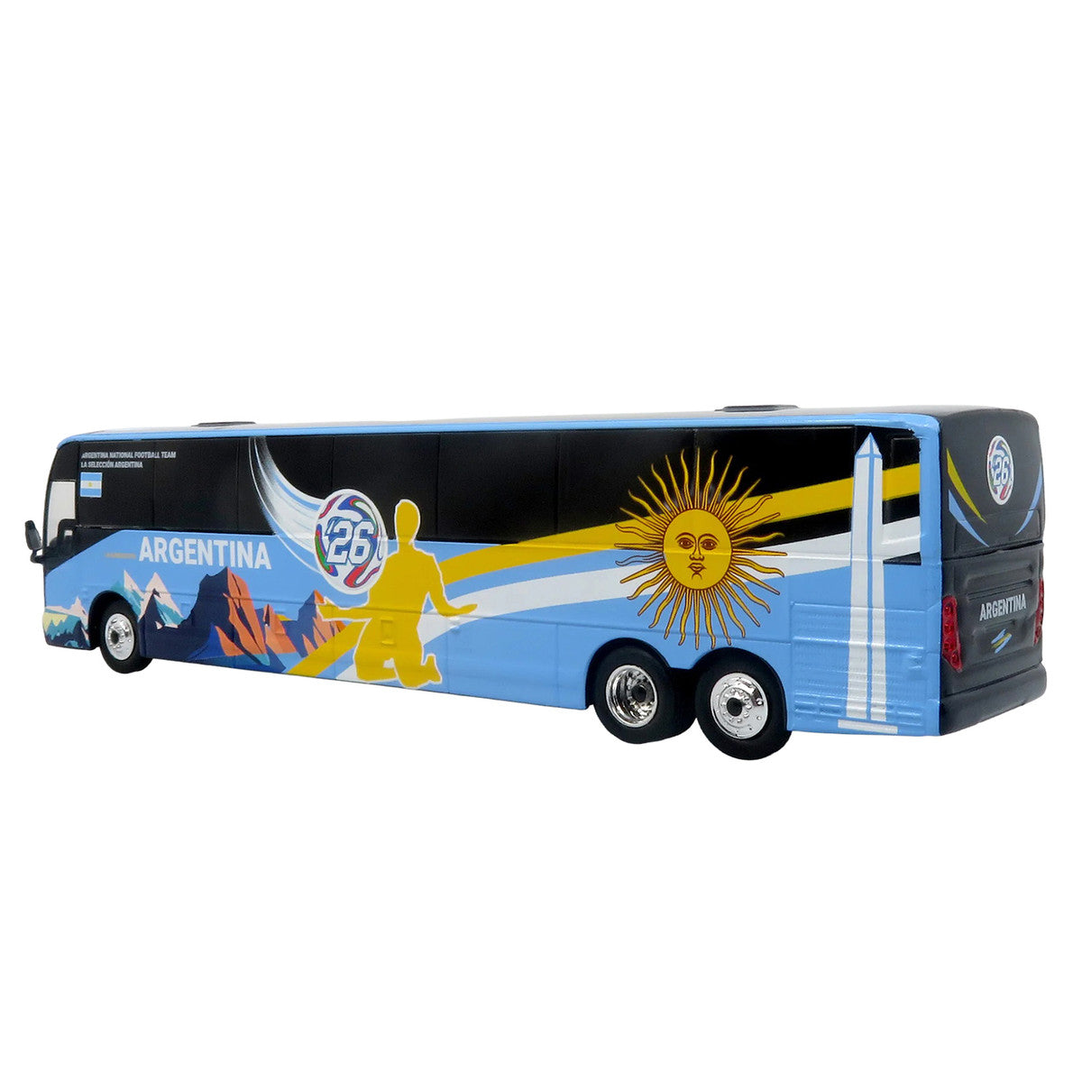 Prevost X3-45 Coach Bus "Argentina National Football Team" Blue with Graphics "International Federation of the Global Game" Series Limited Edition to 504 pieces Worldwide 1/87 (HO) Diecast Model by Iconic Replicas by Iconic Replicas