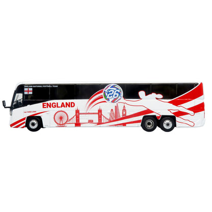 MCI D4520 Coach Bus "England National Football Team" White with Graphics "International Federation of the Global Game" Series Limited Edition to 504 pieces Worldwide 1/87 (HO) Diecast Model by Iconic Replicas by Iconic Replicas