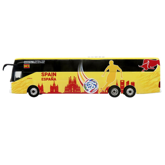 Daimler Tourrider Coach Bus "Spain National Football Team" Yellow with Graphics "International Federation of the Global Game" Series Limited Edition to 504 pieces Worldwide 1/87 (HO) Diecast Model by Iconic Replicas by Iconic Replicas