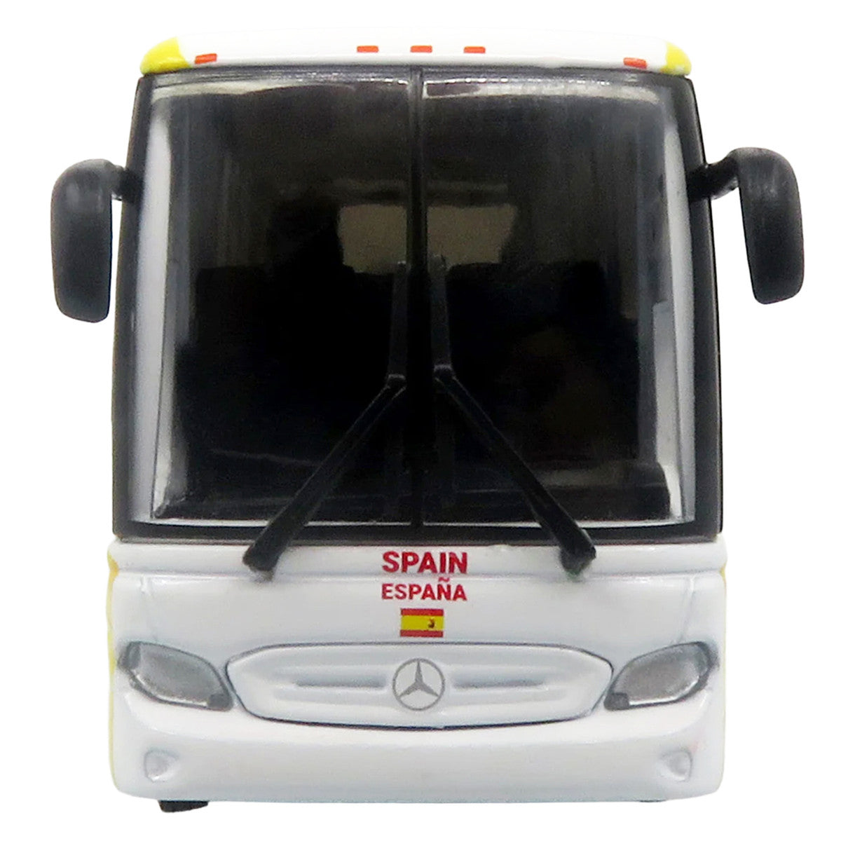 Daimler Tourrider Coach Bus "Spain National Football Team" Yellow with Graphics "International Federation of the Global Game" Series Limited Edition to 504 pieces Worldwide 1/87 (HO) Diecast Model by Iconic Replicas by Iconic Replicas