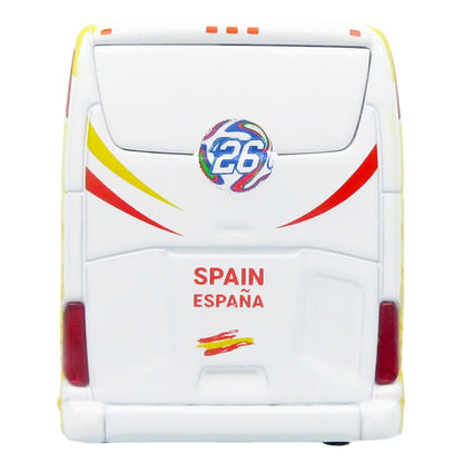 Daimler Tourrider Coach Bus "Spain National Football Team" Yellow with Graphics "International Federation of the Global Game" Series Limited Edition to 504 pieces Worldwide 1/87 (HO) Diecast Model by Iconic Replicas by Iconic Replicas