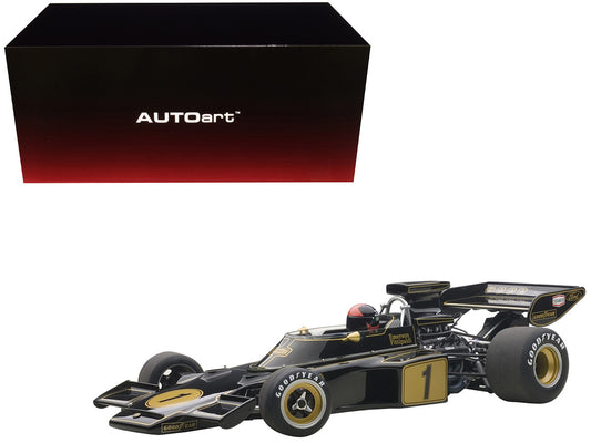 Lotus 72E 1973 Emerson Fittipaldi #1 with Driver Figure in Cockpit 1/18 Model Car by Autoart by Autoart