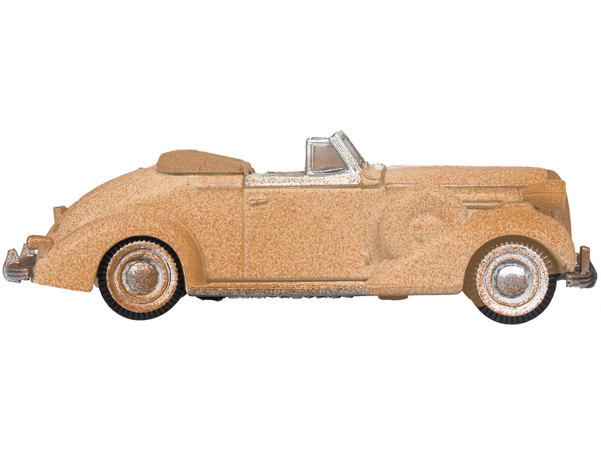 1936 Buick Special Convertible Coupe Beige (Rusted) "Junkyard Project" 1/87 (HO) Scale Diecast Model Car by Oxford Diecast by Oxford Diecast