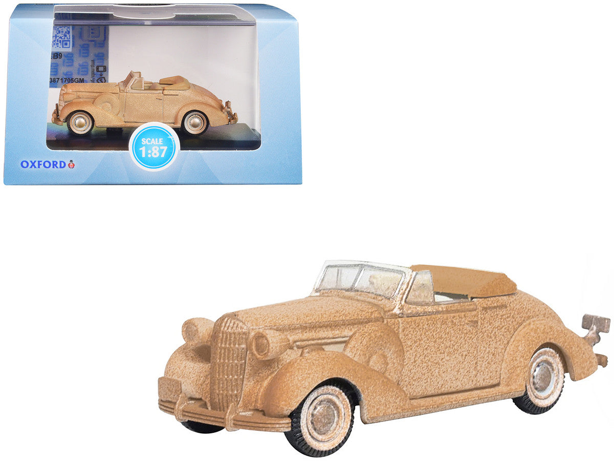1936 Buick Special Convertible Coupe Beige (Rusted) "Junkyard Project" 1/87 (HO) Scale Diecast Model Car by Oxford Diecast by Oxford Diecast