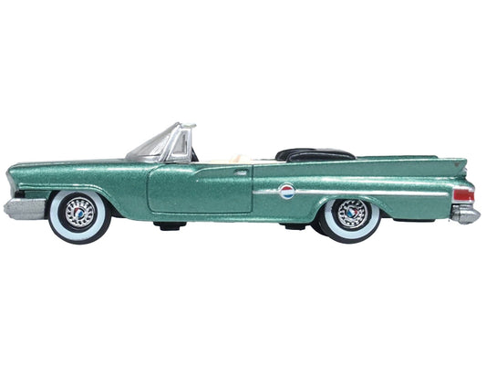 1961 Chrysler 300 Convertible Pinewood Green Metallic 1/87 (HO) Scale Diecast Model Car by Oxford Diecast by Oxford Diecast