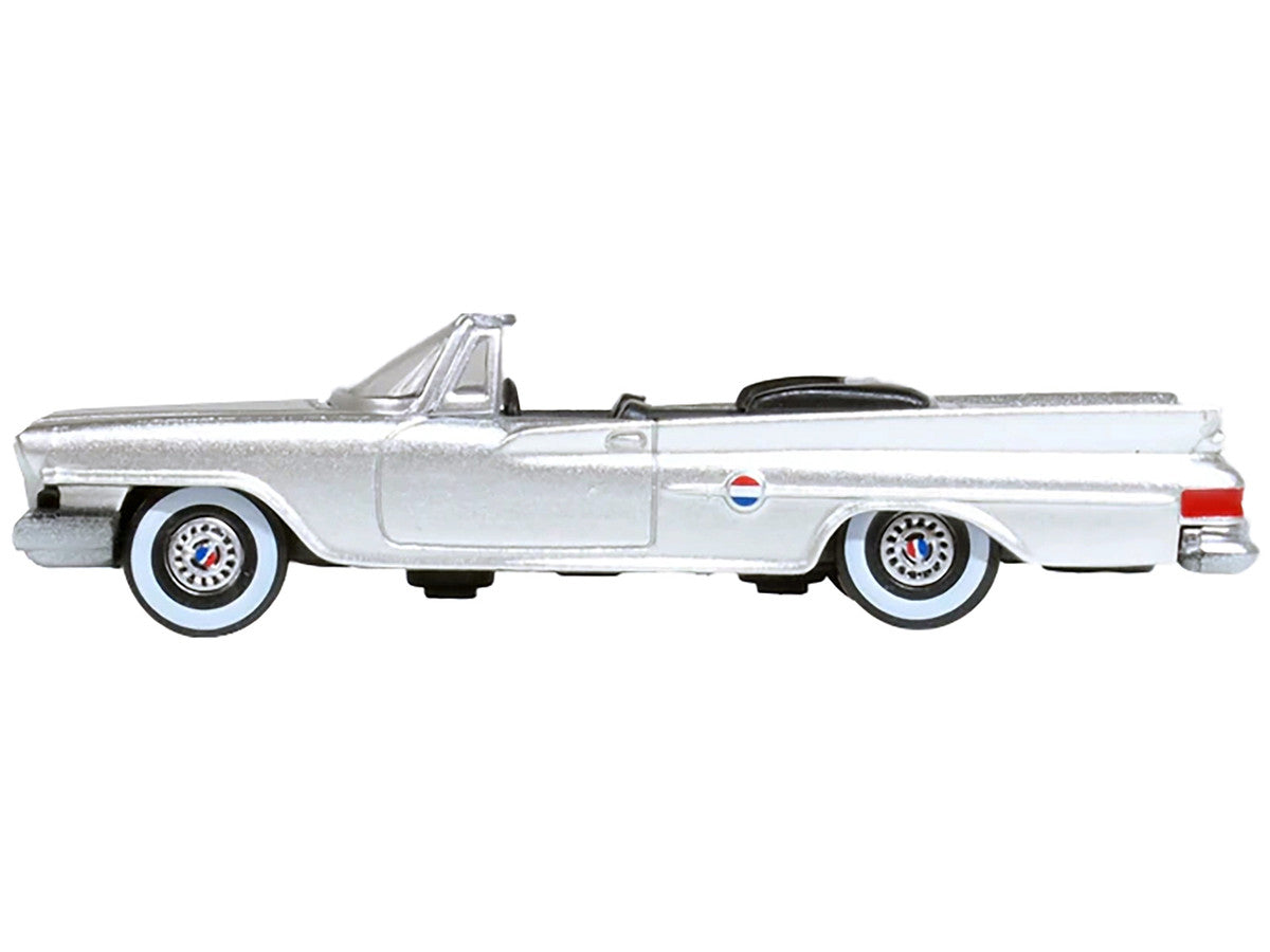 1961 Chrysler 300G Convertible Sheffield Silver Metallic 1/87 (HO) Scale Diecast Model Car by Oxford Diecast by Oxford Diecast