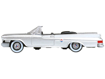 1961 Chrysler 300G Convertible Sheffield Silver Metallic 1/87 (HO) Scale Diecast Model Car by Oxford Diecast by Oxford Diecast