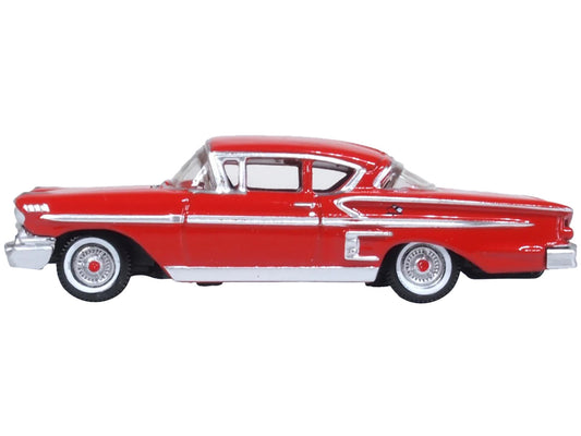 1958 Chevrolet Impala Sports Coupe Rio Red 1/87 (HO) Scale Diecast Model Car by Oxford Diecast by Oxford Diecast