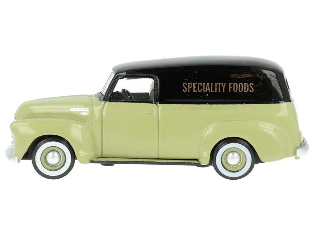 1950 Chevrolet Panel Van "Speciality Foods" Light Green and Black 1/87 (HO) Scale Diecast Model Car by Oxford Diecast by Oxford Diecast
