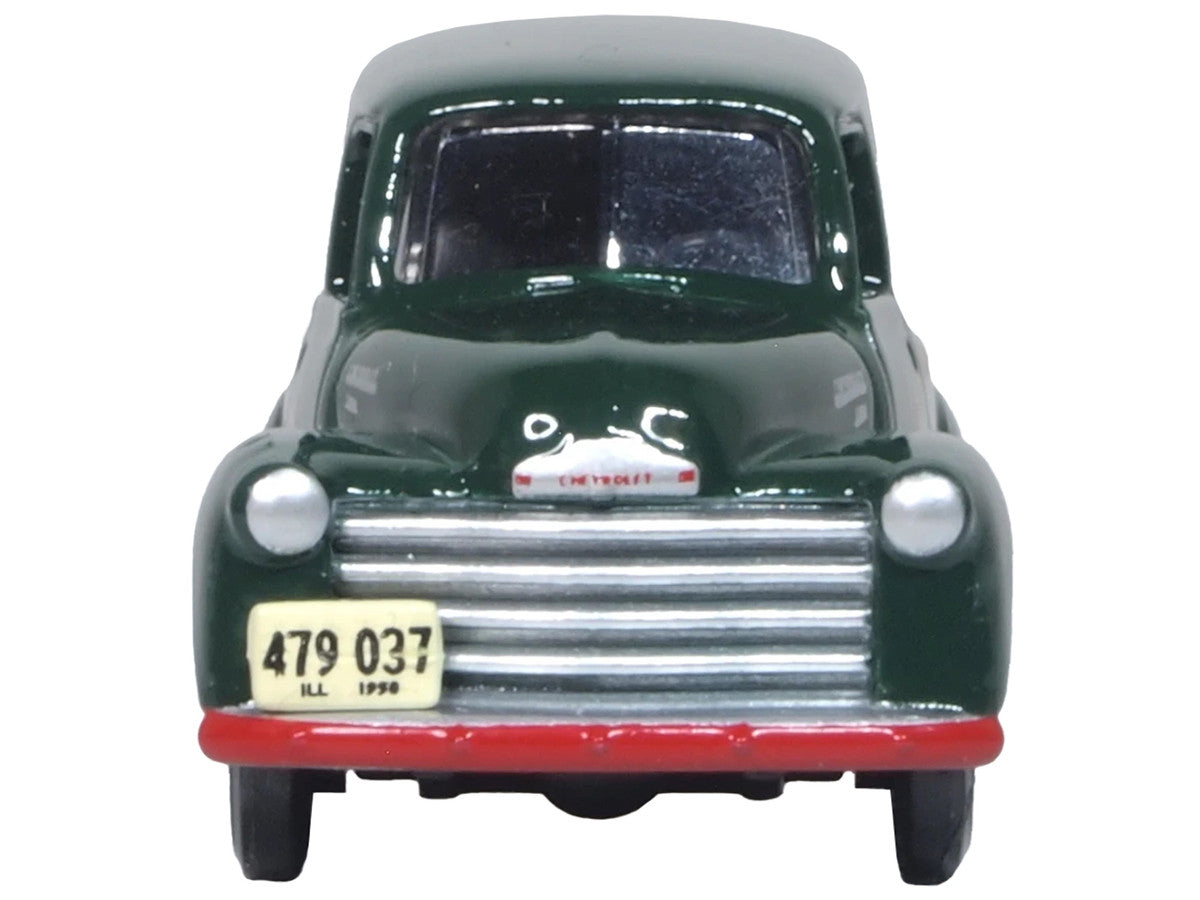 1950 Chevrolet Panel Van "Railway Express Agency" Dark Green 1/87 (HO) Scale Diecast Model Car by Oxford Diecast by Oxford Diecast