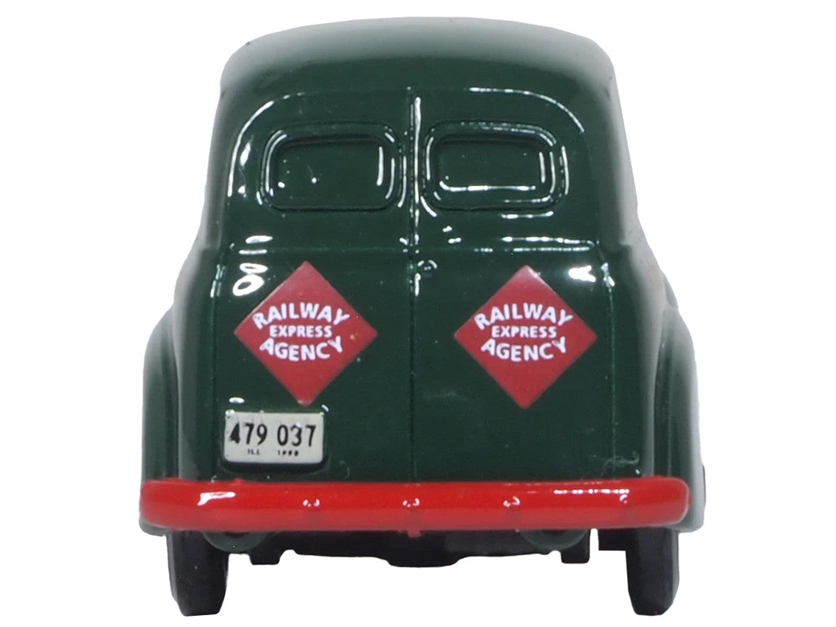 1950 Chevrolet Panel Van "Railway Express Agency" Dark Green 1/87 (HO) Scale Diecast Model Car by Oxford Diecast by Oxford Diecast