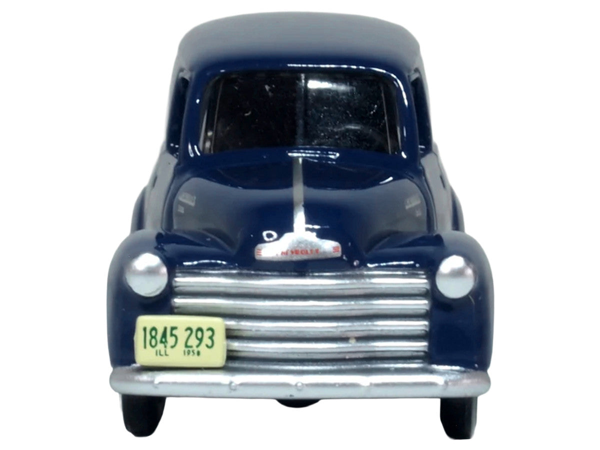 1950 Chevrolet Panel Van Mariner Blue 1/87 (HO) Scale Diecast Model Car by Oxford Diecast