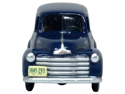 1950 Chevrolet Panel Van Mariner Blue 1/87 (HO) Scale Diecast Model Car by Oxford Diecast