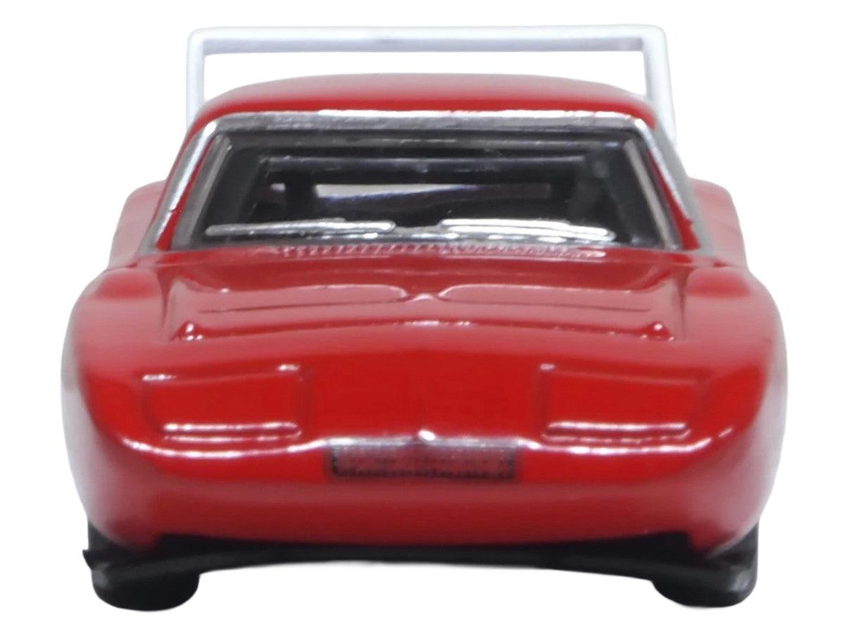 1969 Dodge Charger Daytona Red with White Stripe 1/87 (HO) Scale Diecast Model Car by Oxford Diecast by Oxford Diecast