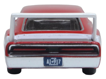 1969 Dodge Charger Daytona Red with White Stripe 1/87 (HO) Scale Diecast Model Car by Oxford Diecast by Oxford Diecast