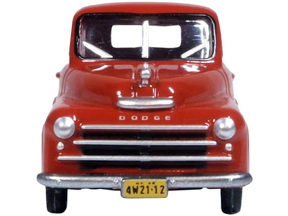 1948 Dodge B-1B Pickup Truck Red 1/87 (HO) Scale Diecast Model Car by Oxford Diecast by Oxford Diecast