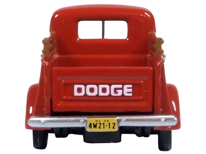 1948 Dodge B-1B Pickup Truck Red 1/87 (HO) Scale Diecast Model Car by Oxford Diecast by Oxford Diecast