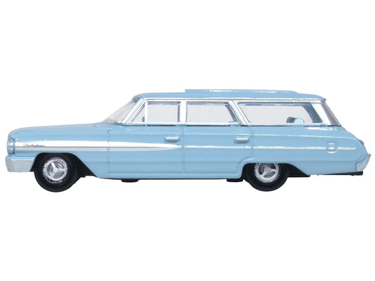 1964 Ford Country Sedan Skylight Blue 1/87 (HO) Scale Diecast Model Car by Oxford Diecast by Oxford Diecast