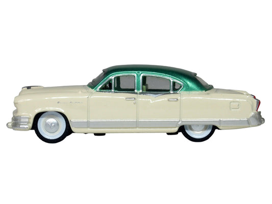 1953 Kaiser Manhattan Stardust Ivory with Jade Green Metallic Top 1/87 (HO) Scale Diecast Model Car by Oxford Diecast by Oxford Diecast
