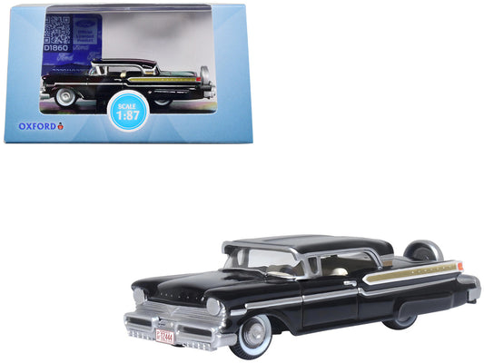 1957 Mercury Montclair Tuxedo Black 1/87 (HO) Scale Diecast Model Car by Oxford Diecast by Oxford Diecast