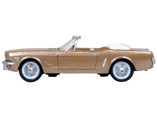 1965 Ford Mustang Convertible Prairie Bronze Metallic 1/87 (HO) Scale Diecast Model Car by Oxford Diecast by Oxford Diecast