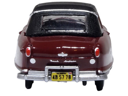 1950 Nash Rambler Custom Landau Convertible (Closed) Sunset Maroon with Black Top 1/87 (HO) Scale Diecast Model Car by Oxford Diecast by Oxford Diecast