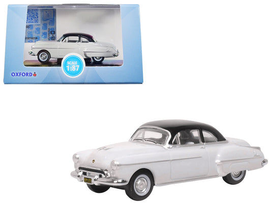 1950 Oldsmobile Rocket 88 Coupe Marol Gray with Black Top 1/87 (HO) Scale Diecast Model Car by Oxford Diecast by Oxford Diecast