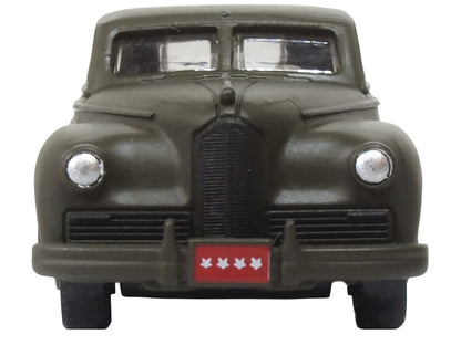 1942 Packard Clipper Touring Sedan "US Army Staff Car" Olive Drab 1/87 (HO) Scale Diecast Model Car by Oxford Diecast by Oxford Diecast