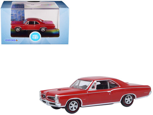 1966 Pontiac GTO Montero Red 1/87 (HO) Scale Diecast Model Car by Oxford Diecast by Oxford Diecast
