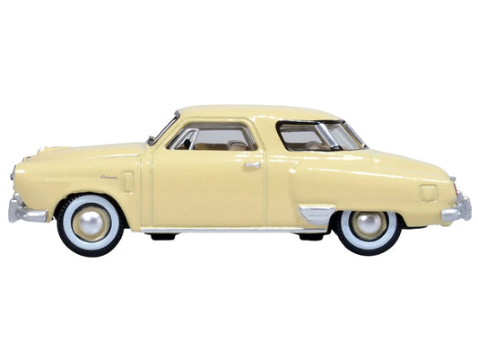 1950 Studebaker Champion Starlight Coupe Tulip Cream 1/87 (HO) Scale Diecast Model Car by Oxford Diecast by Oxford Diecast