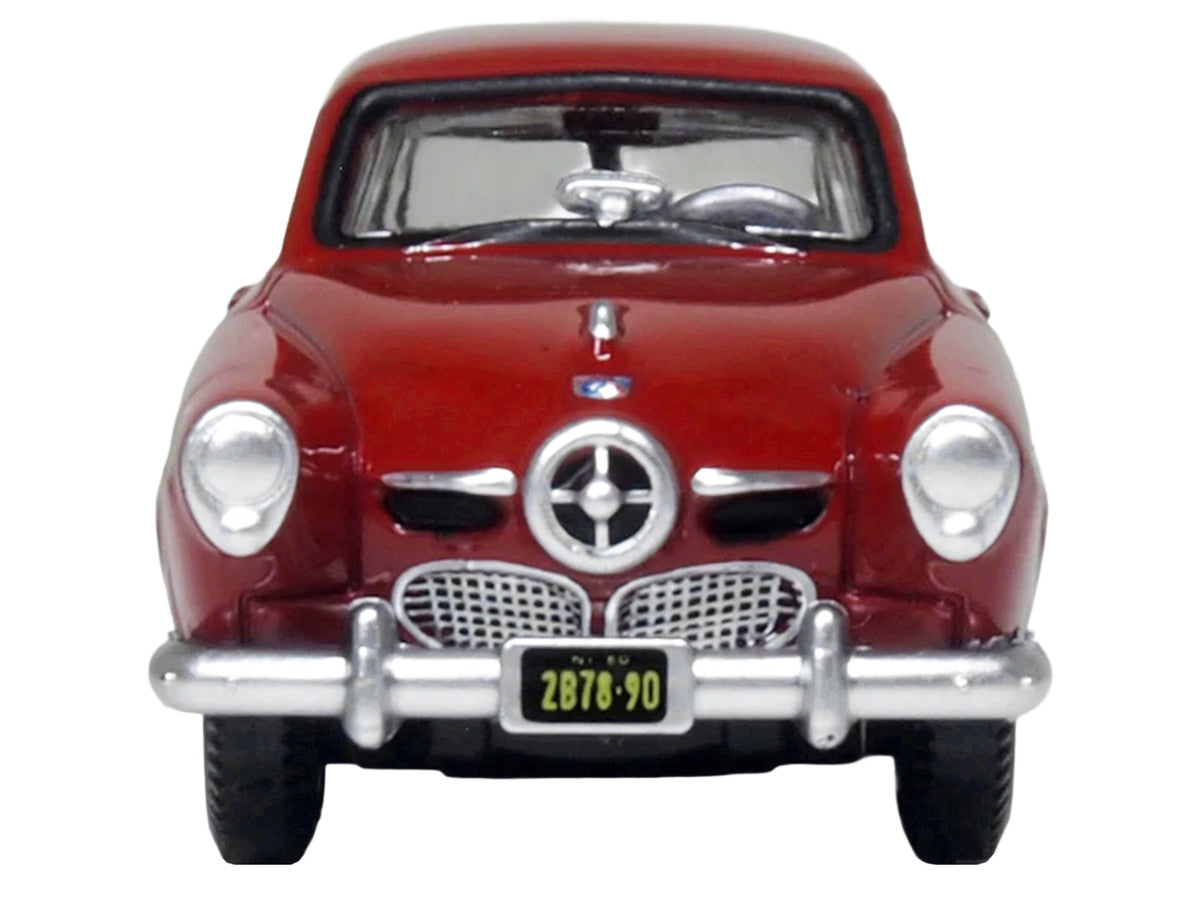 1950 Studebaker Champion Starlight Coupe Commanche Red 1/87 (HO) Scale Diecast Model Car by Oxford Diecast by Oxford Diecast