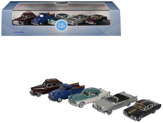 Chrysler Centenary 5 Piece Set 1/87 (HO) Scale Diecast Model Cars by Oxford Diecast by Oxford Diecast
