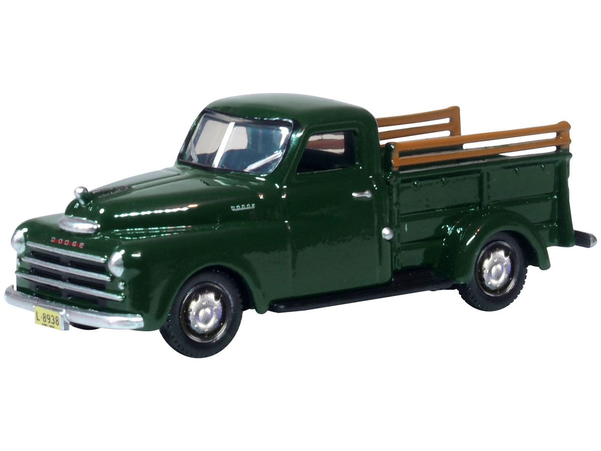 1948 Dodge B-1B Pickup Truck Dark Green 1/87 (HO) Scale Diecast Model Car by Oxford Diecast by Oxford Diecast