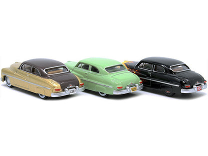 1949 Mercury Set of 3 Cars "70th Anniversary" 1/87 (HO) Scale Diecast Model Cars by Oxford Diecast by Oxford Diecast