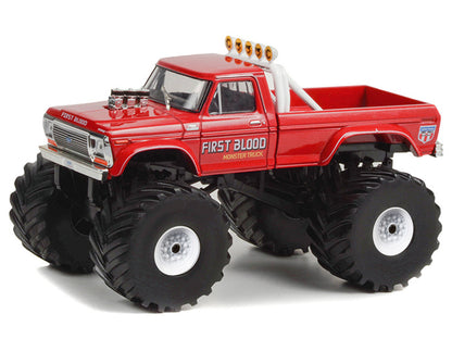 1978 Ford F-250 Monster Truck with 66-Inch Tires "First Blood" Red "Kings of Crunch" Series 1/43 Diecast Model Car by Greenlight by Greenlight