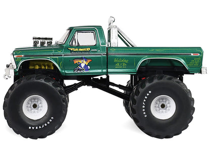 1975 Ford F-250 Monster Truck with 66-Inch Tires "Thumper" Green Metallic "Kings of Crunch" Series 1/43 Diecast Model Car by Greenlight by Greenlight