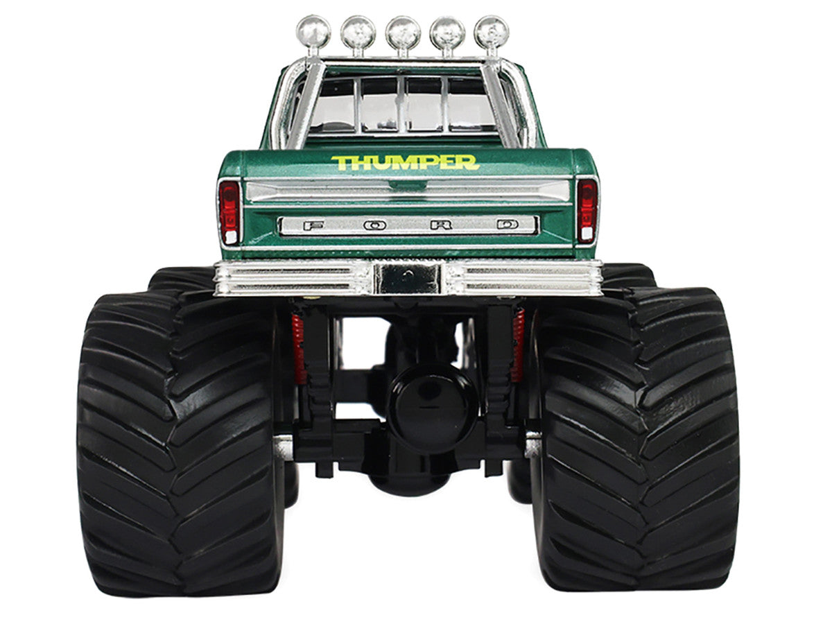 1975 Ford F-250 Monster Truck with 66-Inch Tires "Thumper" Green Metallic "Kings of Crunch" Series 1/43 Diecast Model Car by Greenlight by Greenlight