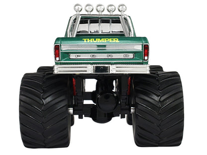 1975 Ford F-250 Monster Truck with 66-Inch Tires "Thumper" Green Metallic "Kings of Crunch" Series 1/43 Diecast Model Car by Greenlight by Greenlight