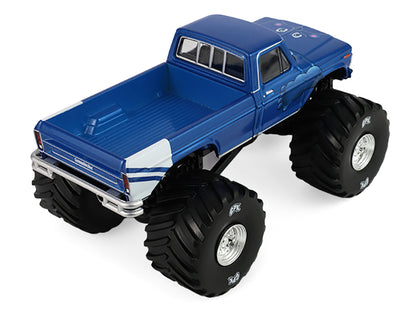 1976 Ford F-250 Monster Truck "Garbage Pail Kids 40th Anniversary - Buck Truck" Blue Metallic with Graphics "Kings of Crunch" Series 1/43 Diecast Model Car by Greenlight by Greenlight