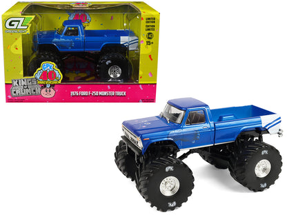 1976 Ford F-250 Monster Truck "Garbage Pail Kids 40th Anniversary - Buck Truck" Blue Metallic with Graphics "Kings of Crunch" Series 1/43 Diecast Model Car by Greenlight by Greenlight