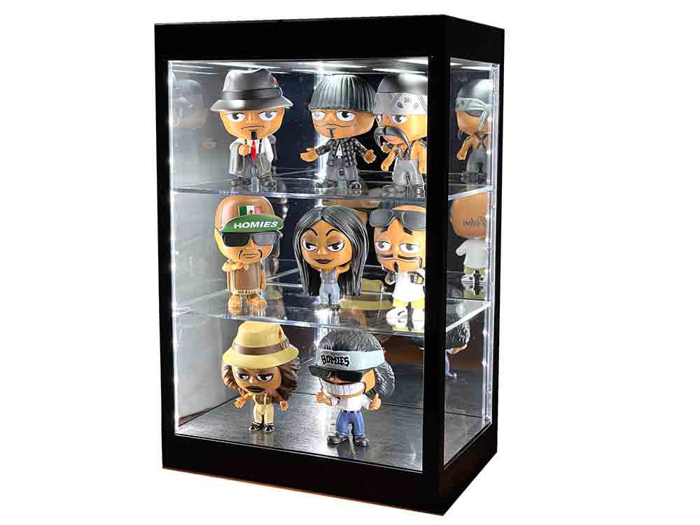 Showcase 3 Tier Display Case with Mirror Back Panel and LED Lights for 1/64-1/18 Scale Models by Other