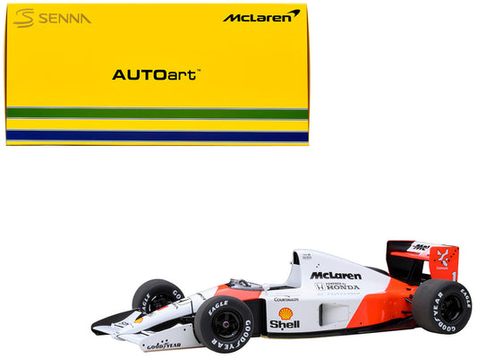 McLaren Honda MP4/6 #1 Ayrton Senna 2nd Place Formula One F1 Japanese GP (1991) (with McLaren Logo) 1/18 Model Car by Autoart by Autoart