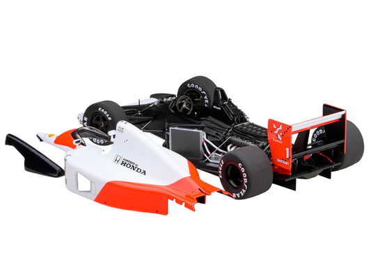 McLaren Honda MP4/6 #1 Ayrton Senna 2nd Place Formula One F1 Japanese GP (1991) (without McLaren Logo) 1/18 Model Car by Autoart by Autoart