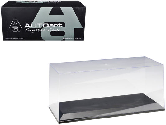 Collectible Display Show Case for 1/18-1/24 Scale Model Cars with Black Plastic Base by Autoart by Autoart