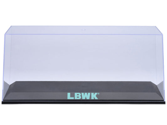 Collectible Display Show Case with Black Plastic Base and Green "LBWK" Logo for 1/18-1/24 Scale Model Cars by Autoart by Autoart